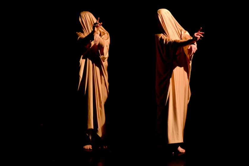 Project image: Tamar and Jo performing Unseen Beings at No Dress Code at Yorkshire Dance, 2019 © Sara Teresa 