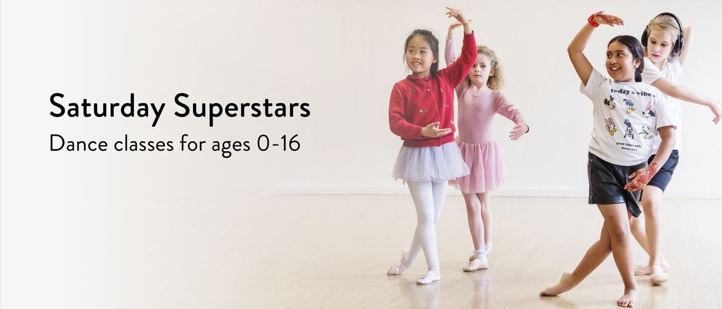 4 Children dancing in a studio